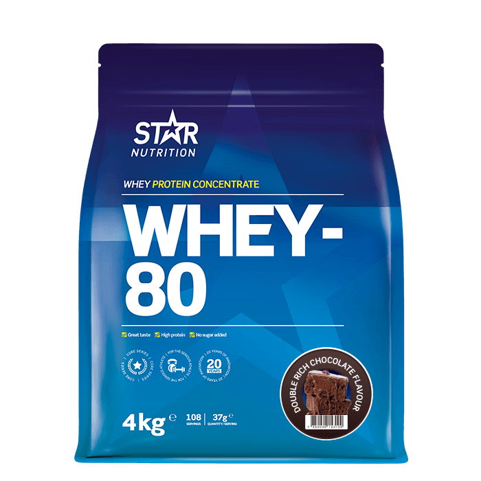 Whey-80 Vassleprotein 4 kg – från Star Nutrition – 1249 kr – hos Bodystore