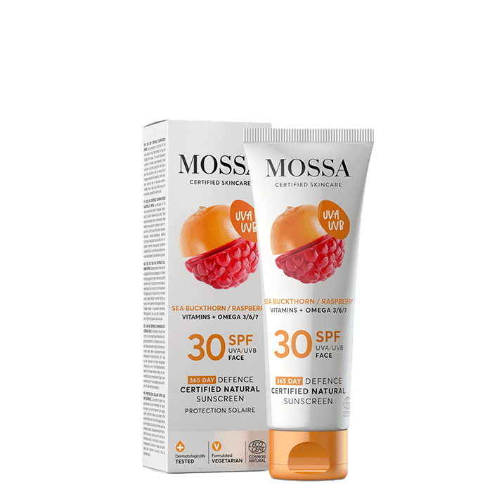 Naturligt Solskydd för ansiktet SPF30 50 ml från MOSSA – köp hos Bodystore