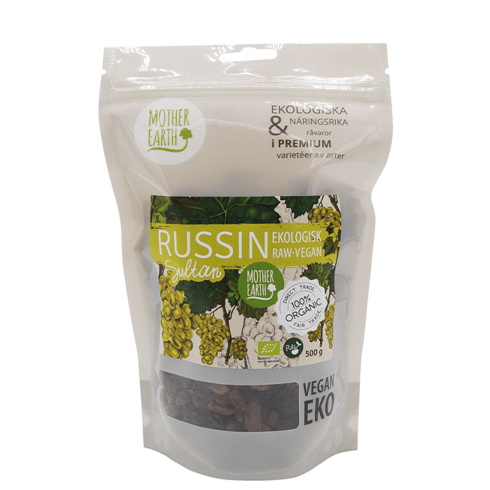 Sultanrussin Raw Ekologiska 500 g – från Mother Earth – 99 kr – hos Bodystore