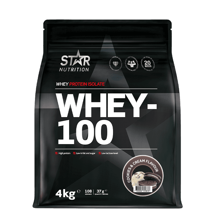 Whey-100 Vassleprotein 4 kg – från Star Nutrition – 1669 kr – hos Bodystore
