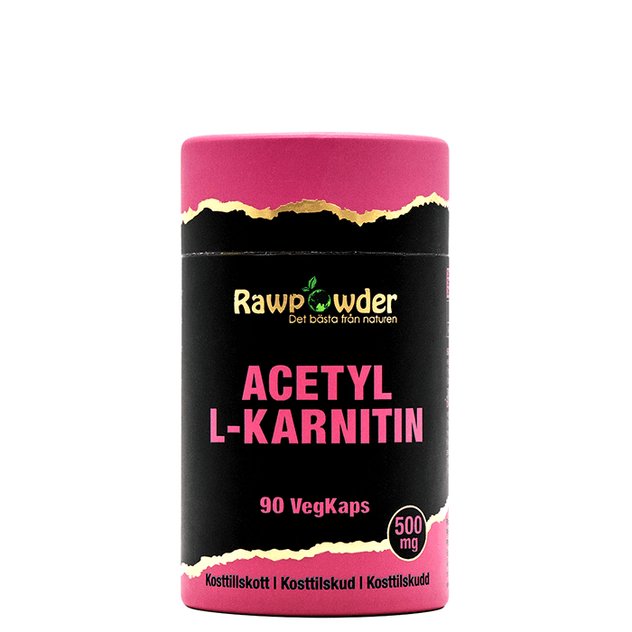 Acetyl L-Karnitin 500 mg 90 kapslar – från Rawpowder – 166 kr – hos Bodystore