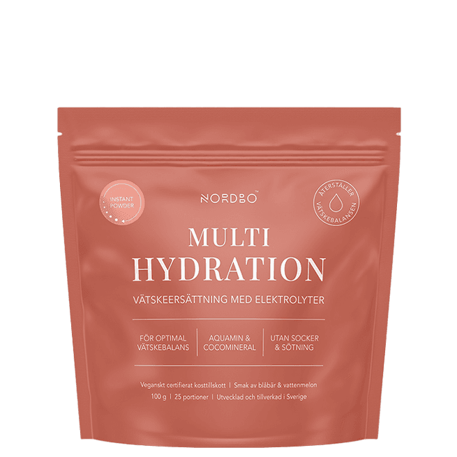 Multi Hydration Vätskeersättning + Elektrolyter 100 g – från Nordbo – 169 kr – hos Bodystore