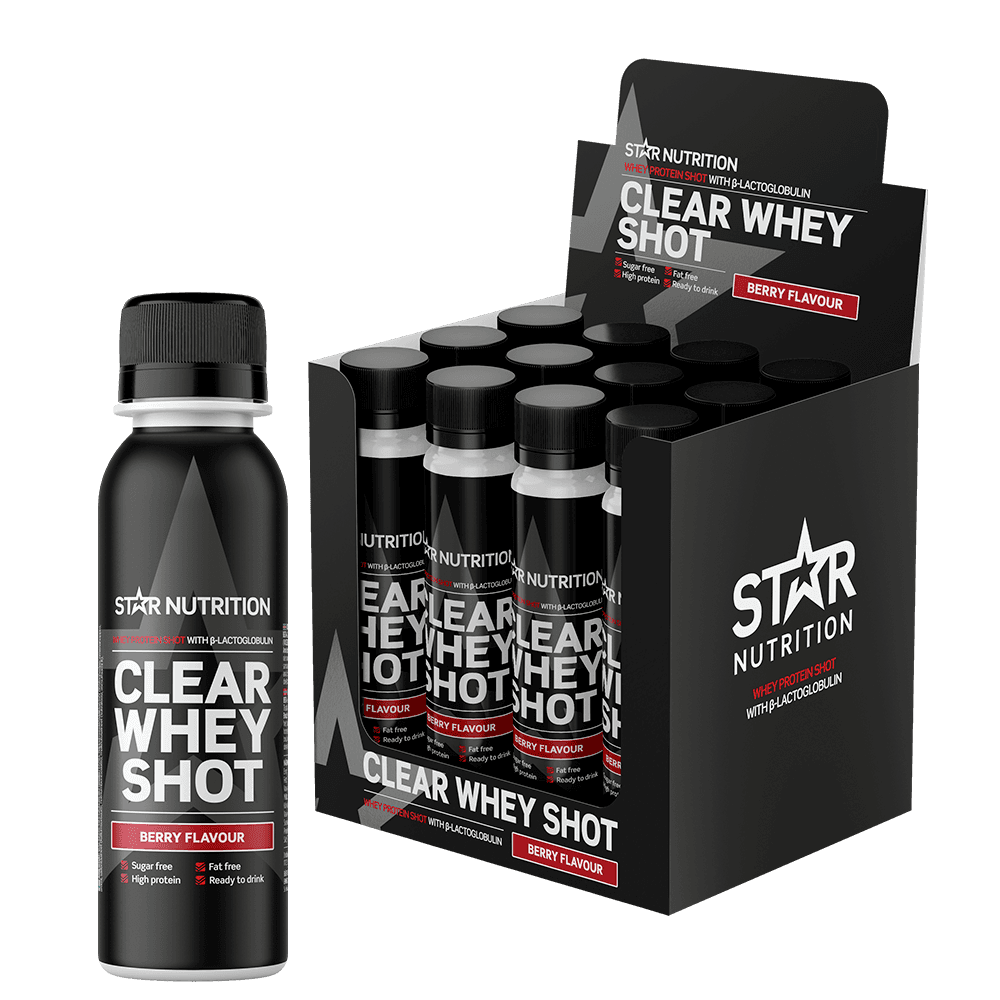 12 x Clear Whey Vassleprotein Shot 100 ml – från Star Nutrition – 235 kr – hos Bodystore