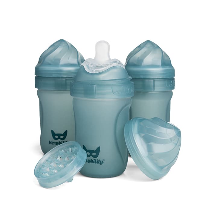 Nappflaskor Blå 220 ml 3 pack – från Herobility – 399 kr – hos Bodystore