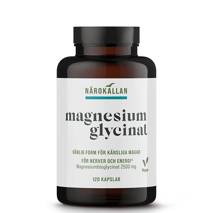 Magnesiumglycinat 120 kapslar från Närokällan – köp hos Bodystore