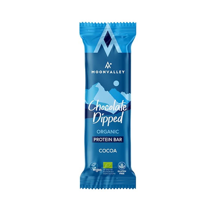 12x Protein bar Chocolate-Dipped 50 g – från Moonvalley – 279 kr – hos Bodystore