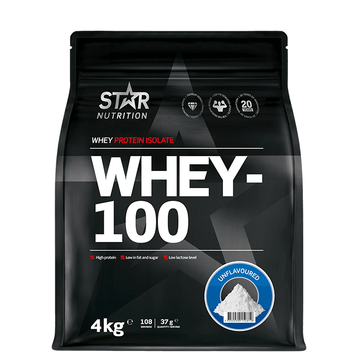Whey-100 Vassleprotein 4 kg – från Star Nutrition – 1669 kr – hos Bodystore