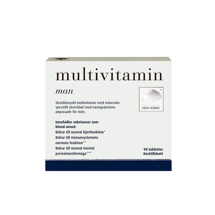 Multivitamin man 90 tabletter – från New Nordic – 183 kr – hos Bodystore