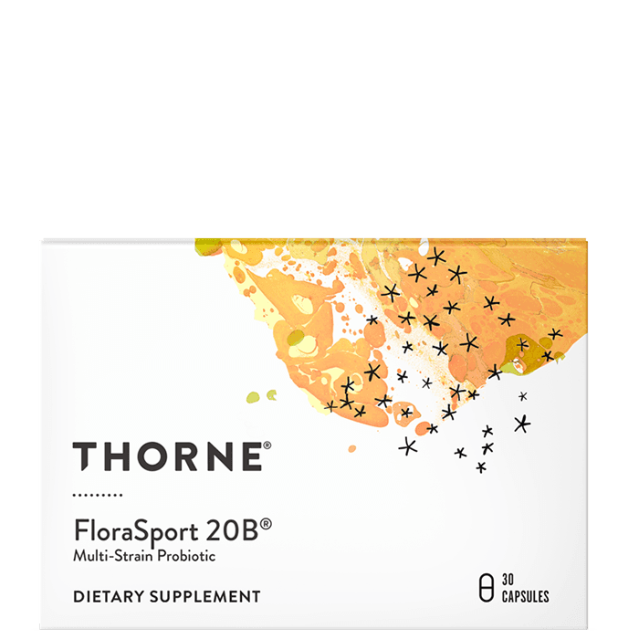 FloraSport 20B Mjölksyrabakterier 30 kapslar – från Thorne Research Inc. – 520 kr – hos Bodystore