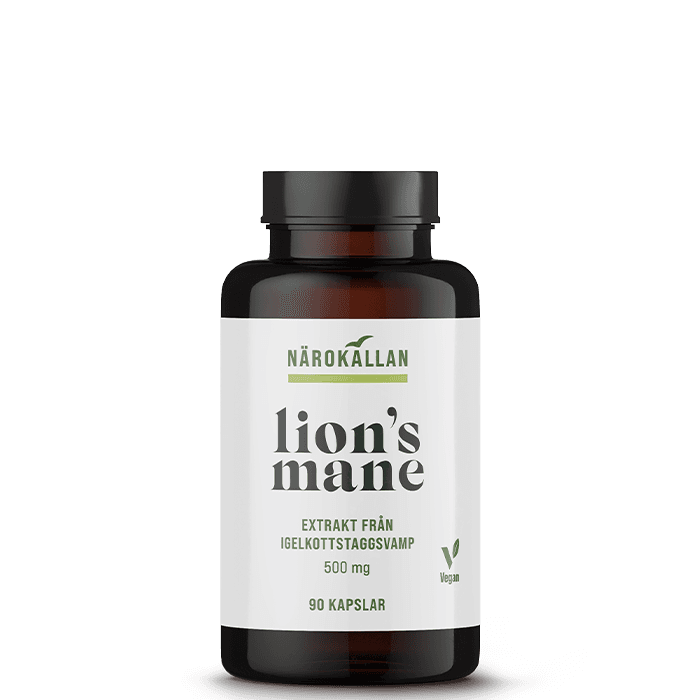Lions Mane 500 mg 90 kapslar – från Närokällan – 260 kr – hos Bodystore