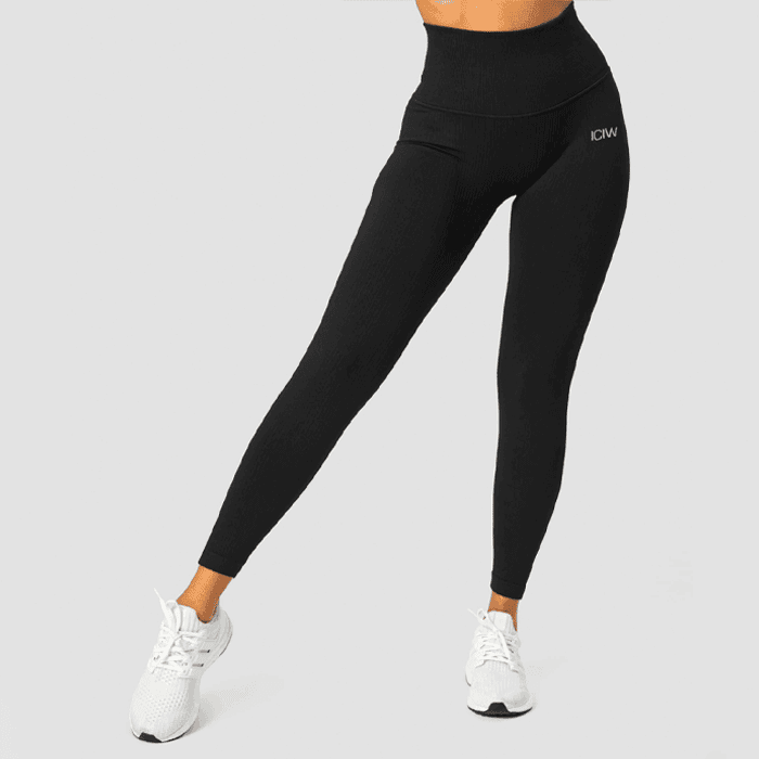 Ribbed Define Seamless Pocket Tights Svart – från ICANIWILL – 699 kr – hos Bodystore