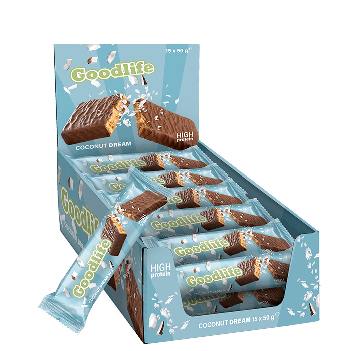 15 x Proteinbar 50 g – från Goodlife – 229 kr – hos Bodystore
