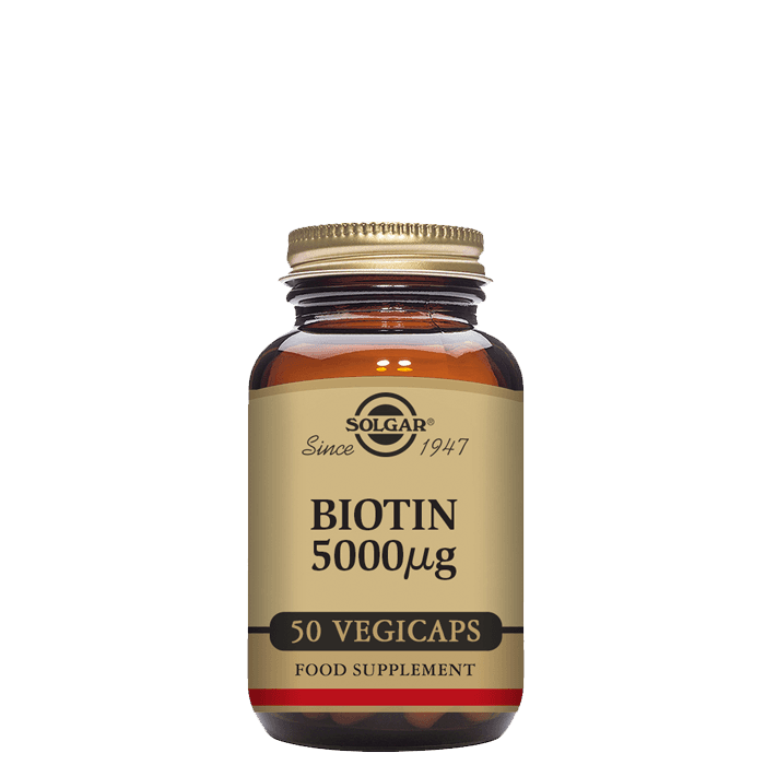 Biotin 5000 mcg 50 kapslar – från Solgar – 214 kr – hos Bodystore