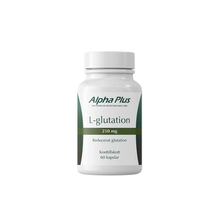 L-glutation 250 mg 60 kapslar – från Alpha Plus – 349 kr – hos Bodystore