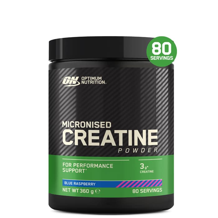 Creatine Powder 360 g Blue Raspberry – från Optimum Nutrition – 299 kr – hos Bodystore