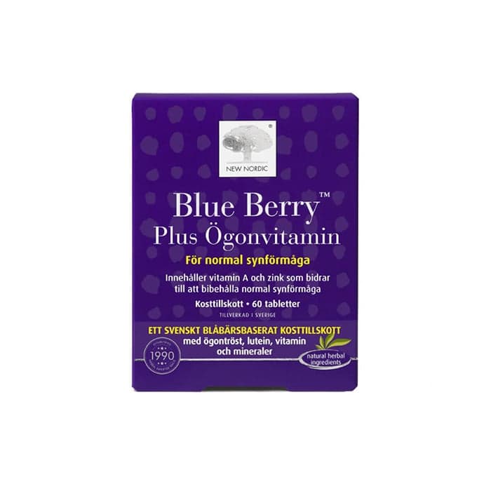 Blue Berry Plus Ögonvitamin 60 tabletter från New Nordic – köp hos Bodystore