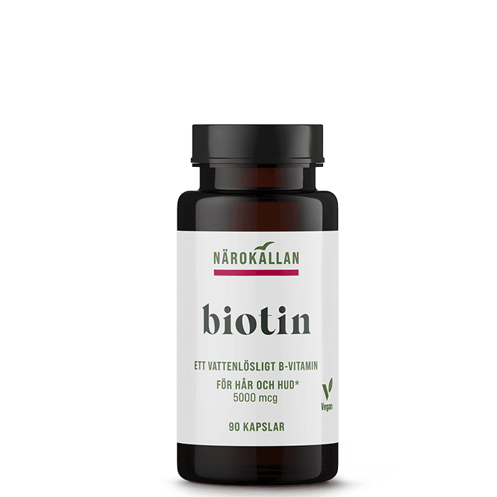 Biotin 5000 mcg 90 kapslar – från Närokällan – 195 kr – hos Bodystore