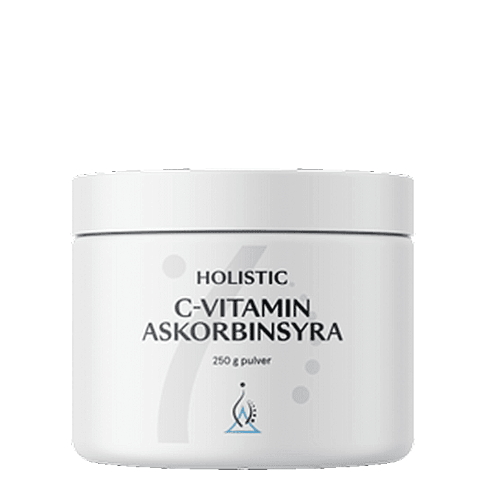C-vitamin Askorbinsyra Pulver 250 g – från Holistic – 152 kr – hos Bodystore