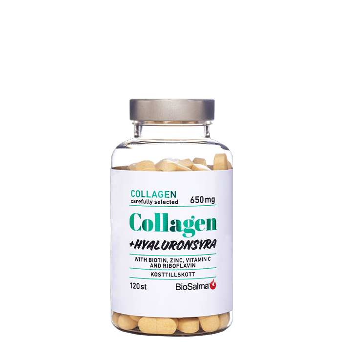 Collagen Hyaluronsyra 120 tabletter – från BioSalma – 99 kr – hos Bodystore