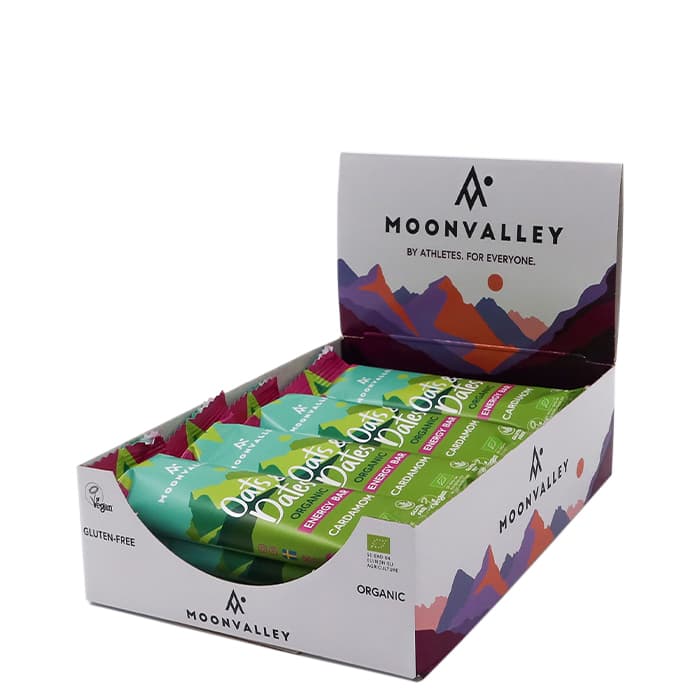 12x Vegan Energy bar Oats & Dates 50 g – från Moonvalley – 255 kr – hos Bodystore