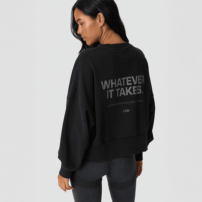 Essence Oversized Sweatshirt Svart – från ICANIWILL – 999 kr – hos Bodystore