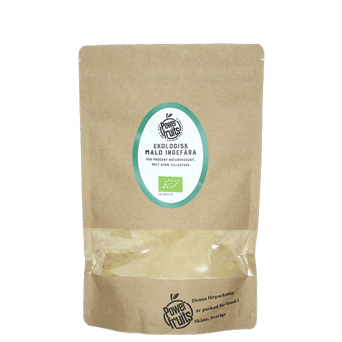 Ekologisk Mald Ingefära 350 g – från Powerfruits – 90 kr – hos Bodystore