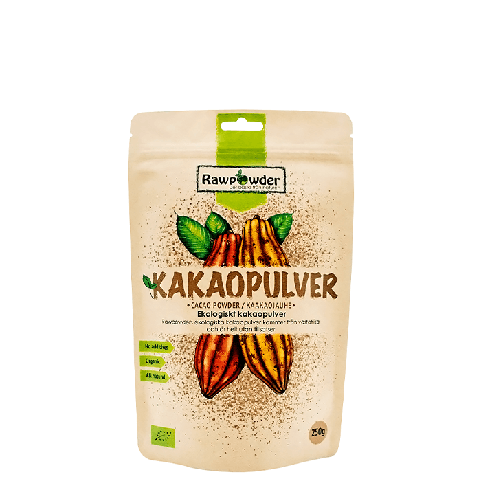 Ekologiskt Kakaopulver 250 g – från Rawpowder – 82 kr – hos Bodystore