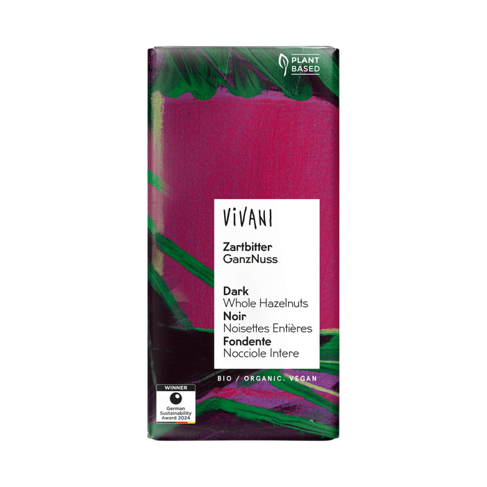 Mörk Choklad med Hasselnötter Ekologisk 100g – från Vivani – 55 kr – hos Bodystore