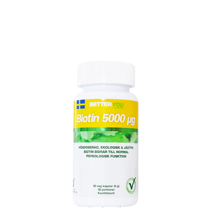 Biotin 5000 100 kapslar – från Better You – 213 kr – hos Bodystore