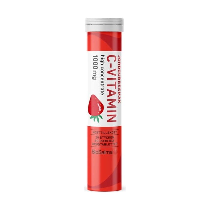 C-vitamin 1000mg 20 brustabletter – från BioSalma – 15 kr – hos Bodystore