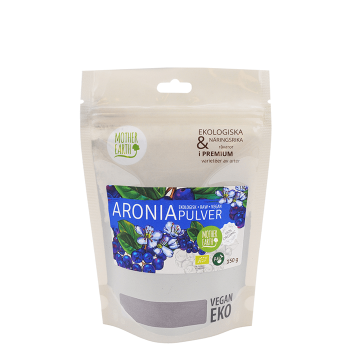 Aroniapulver Raw Ekologisk 150 g – från Mother Earth – 109 kr – hos Bodystore