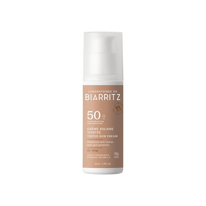 Tonad Solskyddskräm för Ansiktet beige SPF50 50 ml – från Laboratoires de Biarritz – 215 kr – hos Bodystore