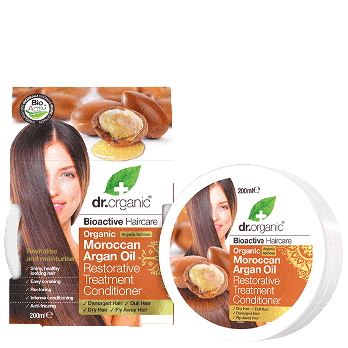 Moroccan Arganolja Restorative Treatment Conditioner 200 ml – från Dr Organic – 149 kr – hos Bodystore