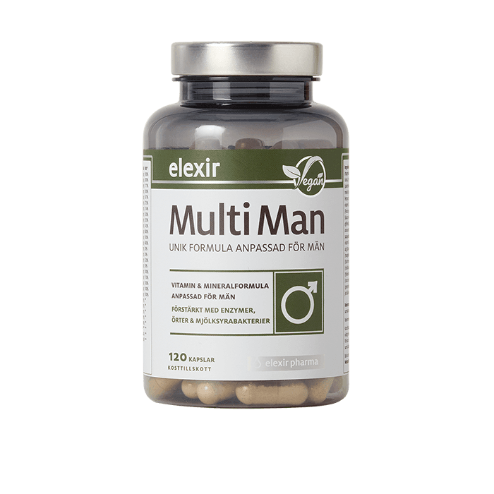 Multivitamin Man 120 kapslar – från Elexir Pharma – 186 kr – hos Bodystore