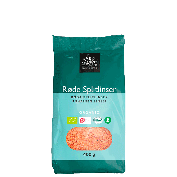 Röda Splitlinser 400 g – från Urtekram – 29 kr – hos Bodystore