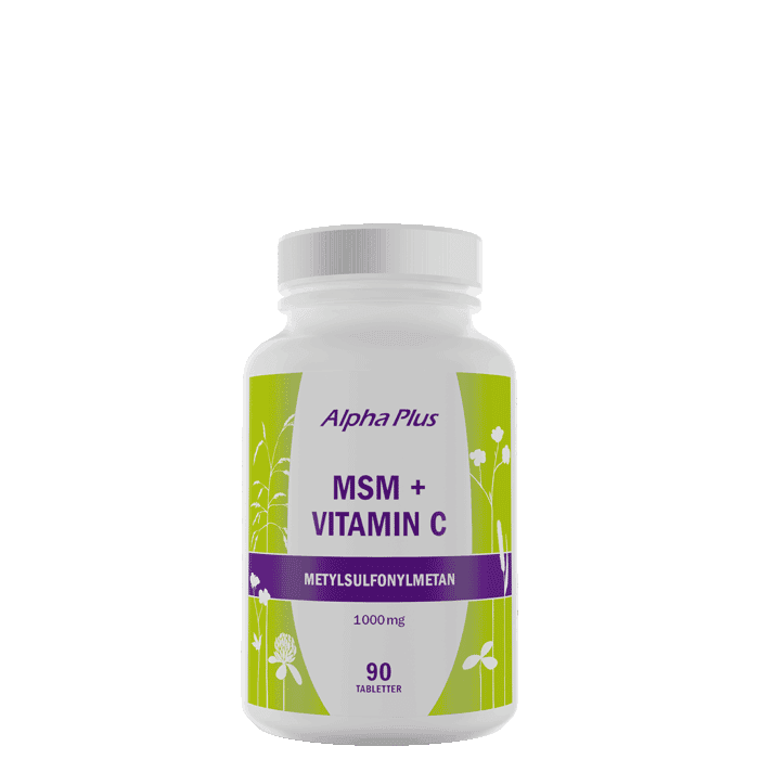 MSM + Vitamin C 90 tabletter – från Alpha Plus – 105 kr – hos Bodystore