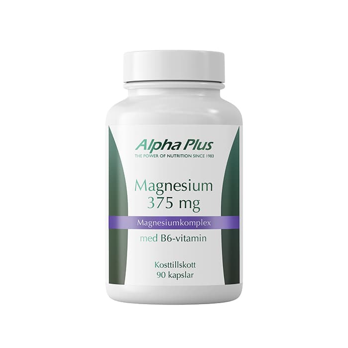 Magnesium 375 mg 90 kapslar från Alpha Plus – köp hos Bodystore