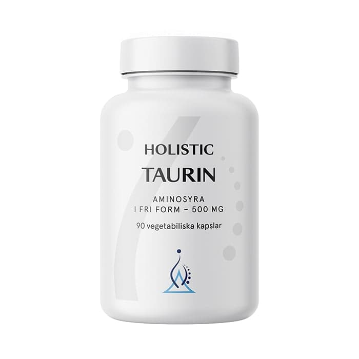 Taurin 500 mg 90 vegetabiliska kapslar från Holistic – köp hos Bodystore