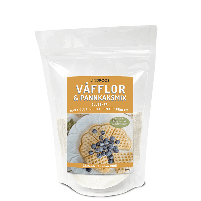 Glutenfri Bakmix Våfflor & Pannkakor 500 g från Lindroos – köp hos Bodystore
