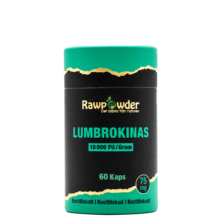 Lumbrokinas 75 mg 60 kapslar – från Rawpowder – 166 kr – hos Bodystore