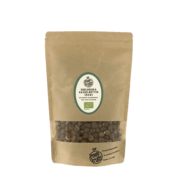 Ekologiska Hasselnötter 500 g – från Powerfruits – 173 kr – hos Bodystore