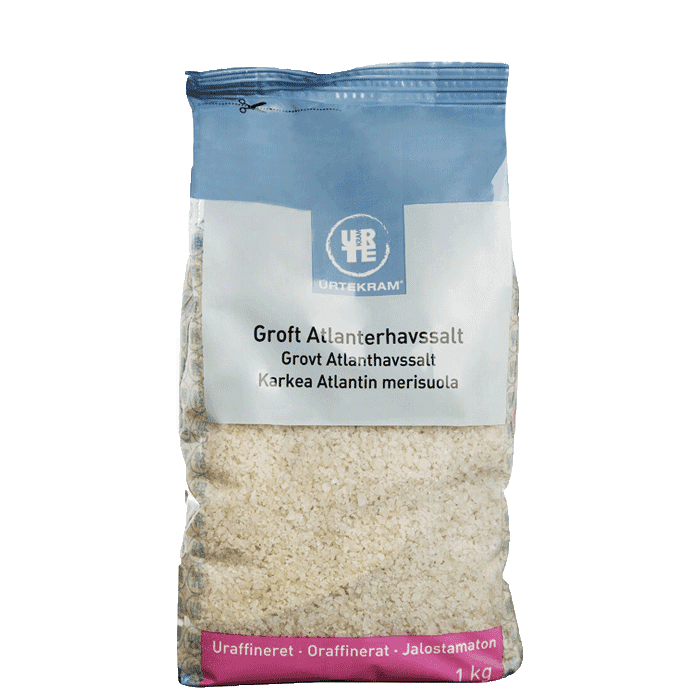 Grovt Atlanthavssalt 1 kg – från Urtekram – 39 kr – hos Bodystore