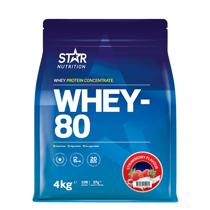 Whey-80 Vassleprotein 4 kg – från Star Nutrition – 1249 kr – hos Bodystore