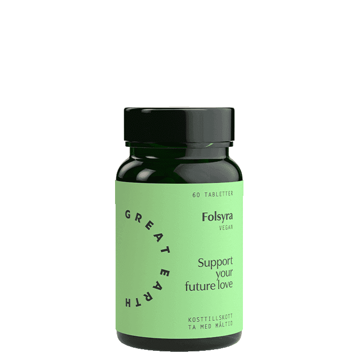 Folsyra 400 mcg 60 tabletter – från Great Earth – 109 kr – hos Bodystore