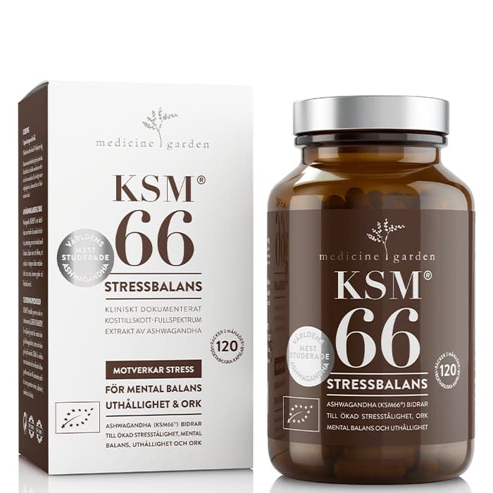 KSM66 Ashwagandha EKO 120 Kapslar – från MedicineGarden – 194 kr – hos Bodystore