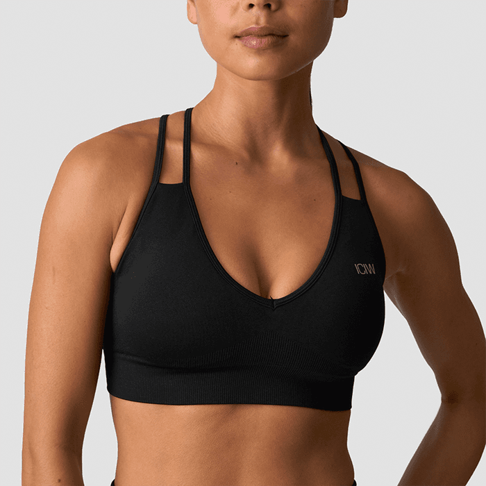 Define Seamless V-formad Sport-Bh Svart – från ICANIWILL – 339 kr – hos Bodystore