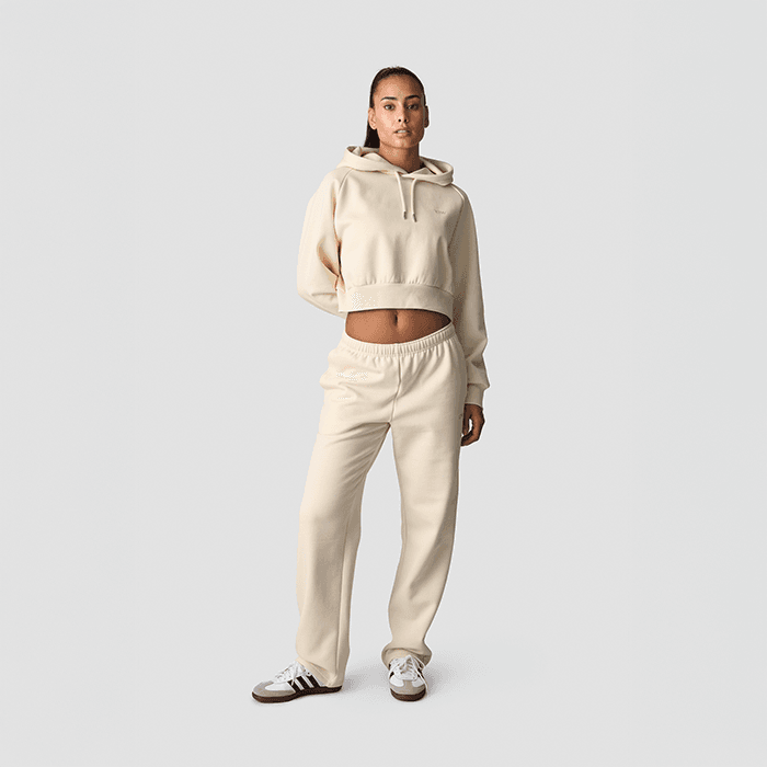 Everyday Cropped Hoodie Wmn, Cream – från ICANIWILL – 524 kr – hos Bodystore