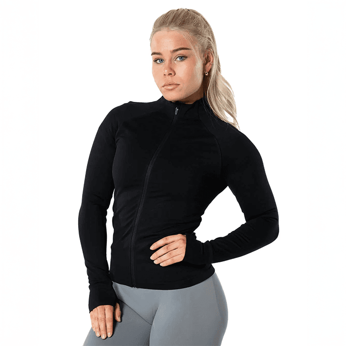 Aura Seamless Zip Långärmad Svart – från Relode – 649 kr – hos Bodystore