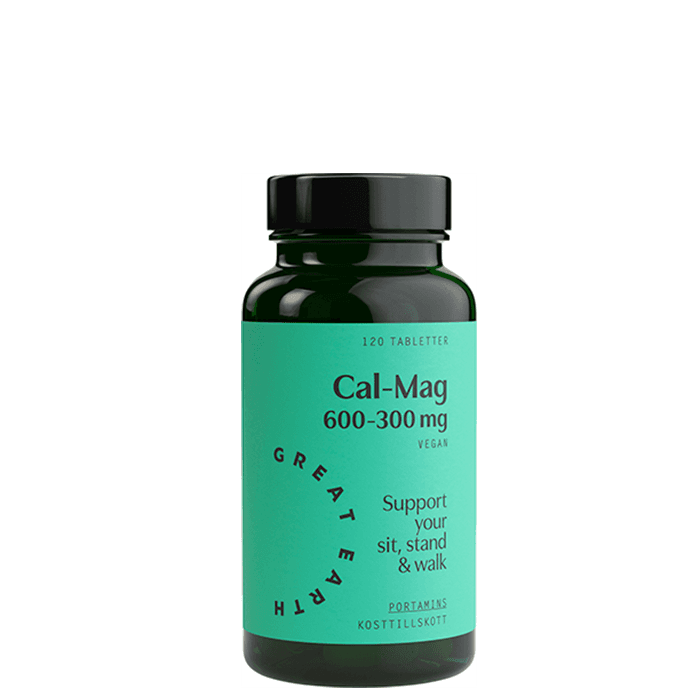 Cal/Mag 600/300 mg 120 tabletter från Great Earth – köp hos Bodystore