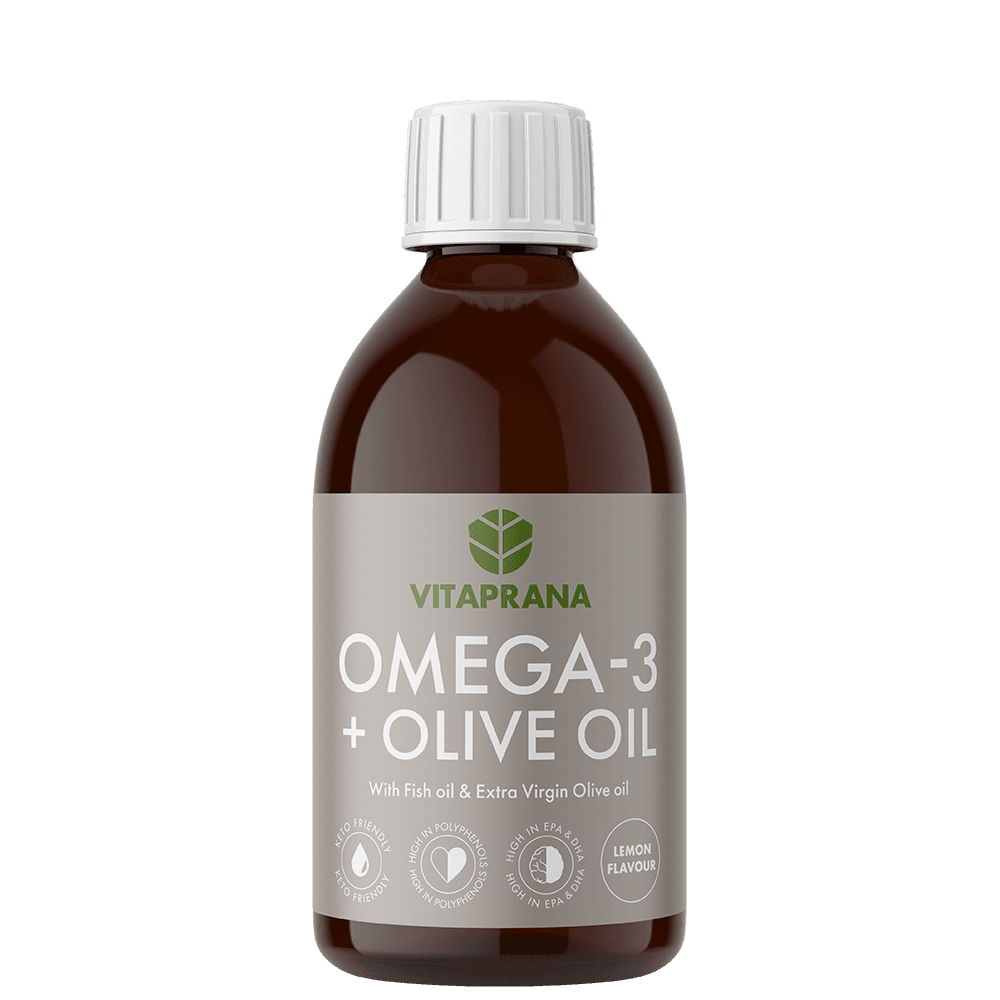 Omega-3 + Olivolja 300ml – från Vitaprana – 299 kr – hos Bodystore